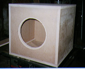 front of sub box under construction